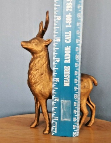 Vintage schwere Messing Elch Figur Coin Bank. SELTENER FUND! - Bild 4 von 12