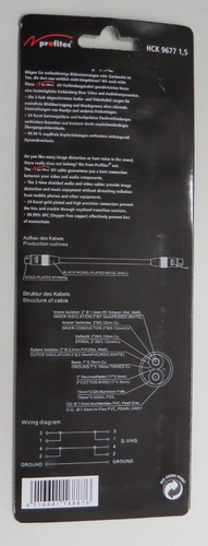 Profitec HCK 9677 1,5 High-End Audio / Video Kabel S-VHS 1,50m OVP - Bild 4 von 4