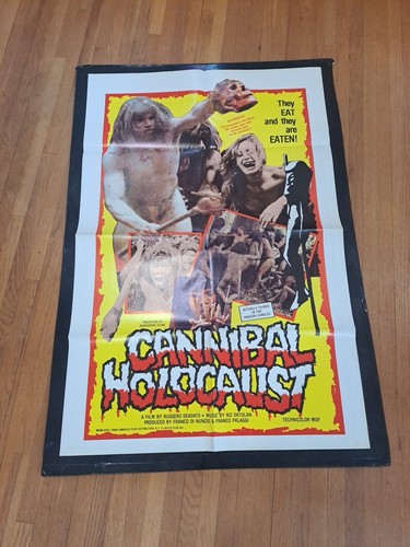 Cannibal Holocaust (1985) Original Movie Poster 27x41 Folded RARE!! - Picture 1 of 13