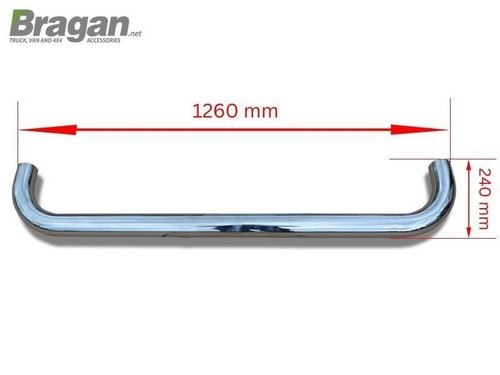 Roof Bar C U-Shape + LEDs + LED Spots To Fit Mercedes Arocs Low Stainless Steel - Picture 10 of 10