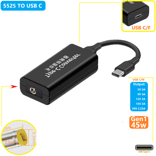 USB Type C to Laptop PD Power Charger Adapter Charging Cable converter Connector - Picture 24 of 31