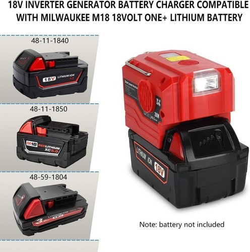 200W Inverter Stromerzeuger für Milwaukee 18V Li-Ion Akku Netzteil Inverter - Bild 3 von 11