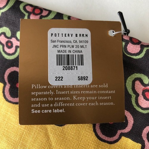 Pottery Barn Pillow Cover 20" x 20" Housse De Coussin Multi Color Mandala - Picture 4 of 5