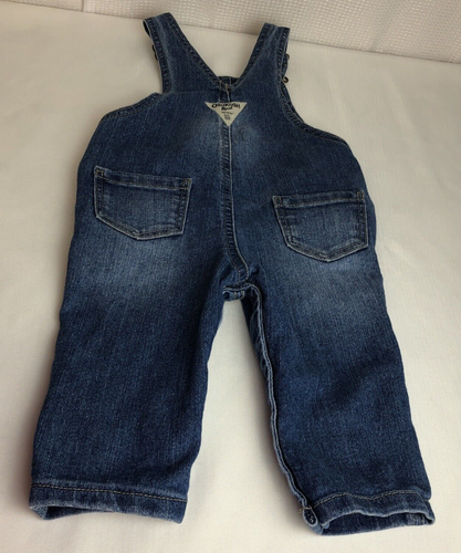 Monos OshKosh B'gosh Bolsillo Corazón Denim Vestback Pierna a Snap Talla 9 Mo Niñas - Imagen 3 de 9