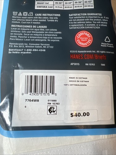 Hanes Briefs 8-Pack Tagless Comfort Flex Waistband Fresh IQ Men's Sz Small - 第 7/8 張圖片