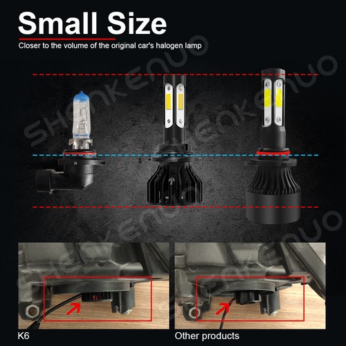 For Hyundai Santa Fe Sport 2013-2016 6x Combo LED Headlight+Fog Light Bulbs K9QC - Picture 13 of 17