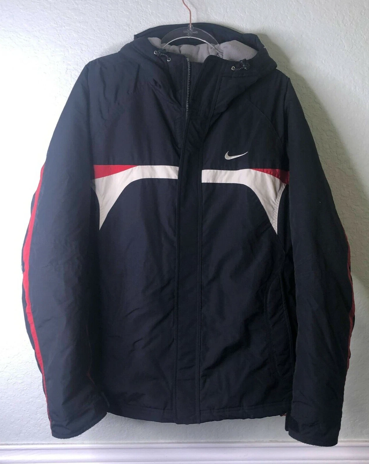 UNDERCOVER Cappotto giacca invernale uomo Nike Swoosh vintage anni 90 blu con cappuccio RN PUFFY taglia M RARO