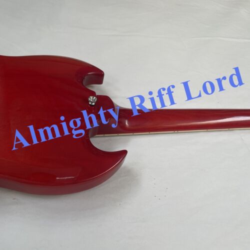 Guitarra Eléctrica Roja EE. UU. Cuerpo de Madera Maciza Pastilla HH Cromo Herrajes Barra Trem Envío gratuito - Imagen 4 de 5