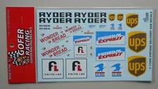 VINTAGE DELIVERY VAN 1:24 1:25 GOFER RACING DECALS CAR RYDER UPS  11066