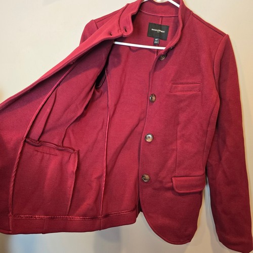 Banana Republic Blazer Jacket Military Pique Bright Wine Womens XS NWT - Picture 3 of 9
