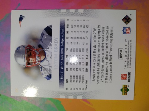 Tom Brady 💯💥‼️2007 SP Authentic 👀💥 - Picture 6 of 6