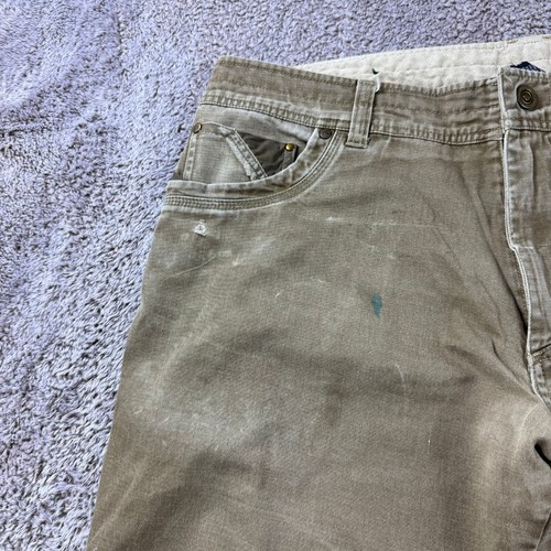 Pantalone Kuhl uomo 38x30 marrone Easy Rydr tinta patina invecchiato bikercore cowboy - Foto 3 di 13