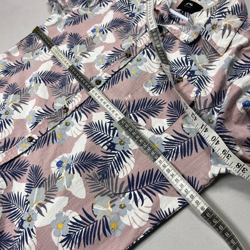 Rusty Button Up Shirt Floral Casual Cotton Blend Party Mens Medium M - Picture 6 of 9