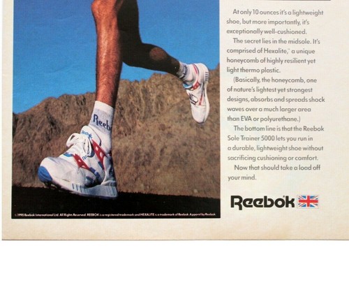 Vintage 1990 Reebok Sole Trainer 5000 sneakers poster print ad advertising RARE - Picture 5 of 6