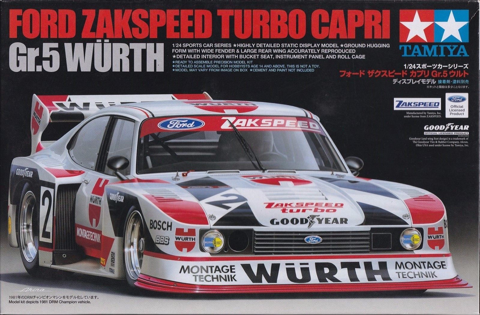 TAMIYA FORD ZAKSPEED TURBO CAPRI - KIT MONTAGGIO 1/24 - ITEM 24329 TAMIYA FORD ZAKSPEED TURBO CAPRI - KIT MONTAGGIO 1/24 - ITEM 24329
