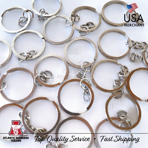 30 pcs RINGS 25mm KEYRING KEYCHAIN SPLIT RING SHORT CHAIN Split Ring - Picture 2 of 2