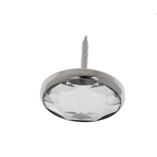 25pcs Crystal Nails Tack for Sofa Headboard Upholstery Decoration 2cm Silver - Picture 7 of 7