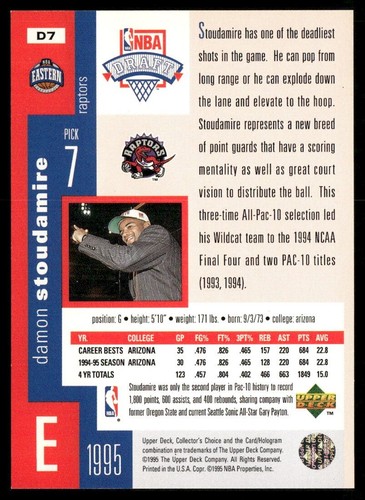 1995-96 Collector's Choice Draft Trade Komplettsatz (D1-10) Garnett - Bild 11 von 21