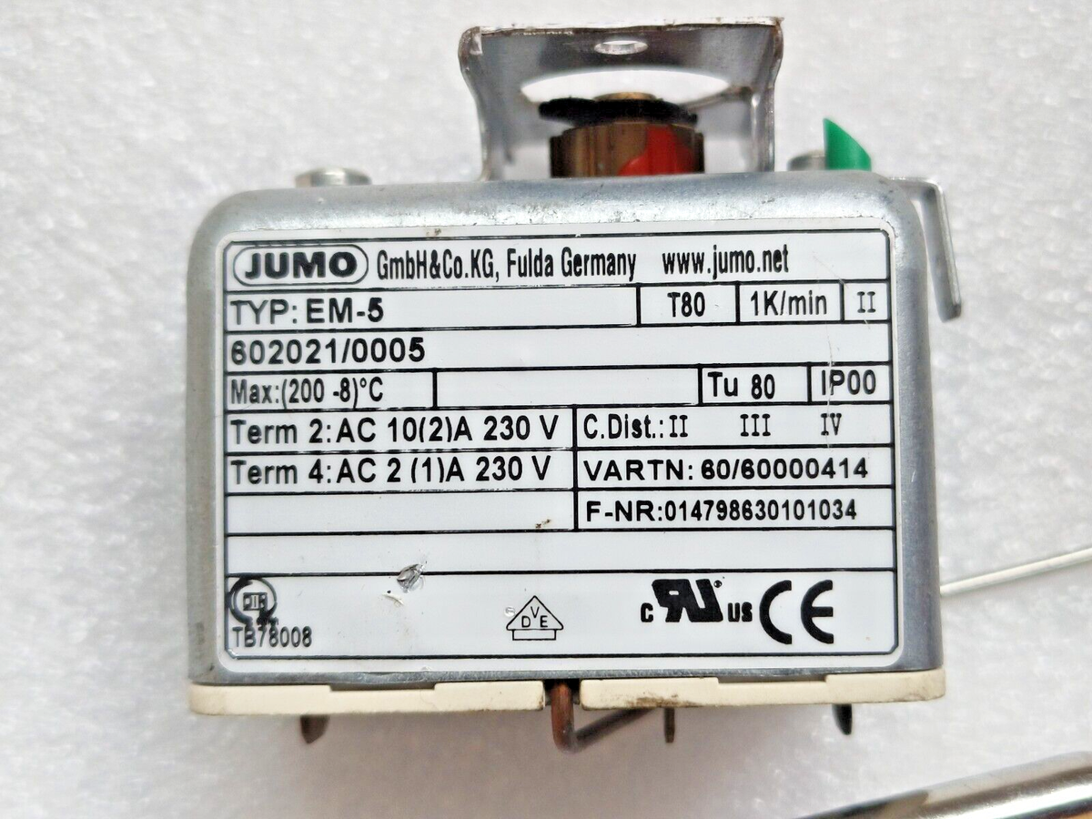 JUMO EM-5 602021/0005 TEMPERATURE CONTROLLER MAX (208-8)C NEW# | eBay