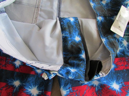 NUOVO COSTUME DA BAGNO BURNSIDE SURF PANTALONCINI TRONCHETTI UOMO 34 MULTICOL QUICKDRY UV SPEDIZIONE GRATUITA - Foto 4 di 9