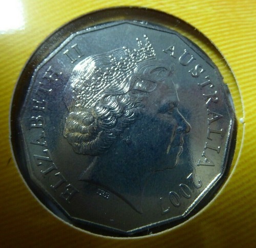 2007 Australian Fifty cent 50c coin - COAT OF ARMS - COA - UNC ex Mint Set - Picture 2 of 2