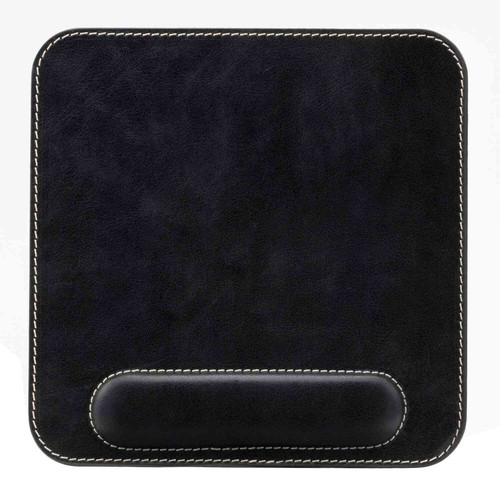 Personalized Top Grain Leather Mouse Pad with Wrist Rest Genuine Leather Mouspad - Picture 16 of 22