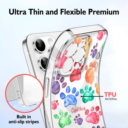 For iPhone 16e 14 13 12 11 15 Pro Custom Phone Case Cartoon Silicone Skin Cover - Picture 101 of 105