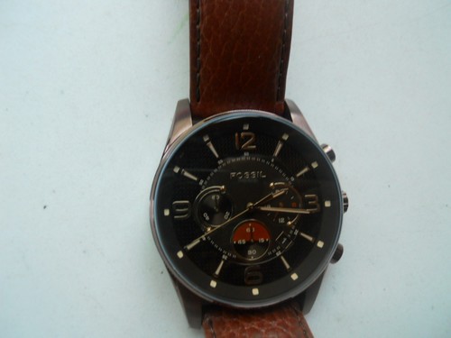 Fossil men's chronograph brown leather band Analog,quartz & dress watch.FS-4386. - Picture 2 of 12