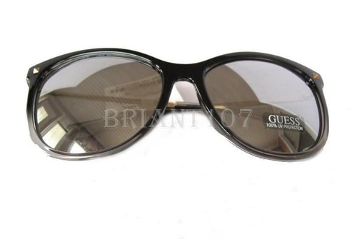 New GUESS GF0302 Black-Clear/Silver mirror Womens Sunglasses $75- - Picture 3 of 9