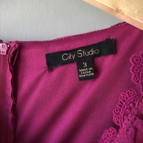 City Studio Fit & Flare Kleid Gr. 3 Rosa Daytime Spitze Ärmellos - Bild 5 von 9