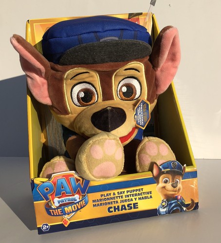Paw Patrol Dog The Movie Play and Say Chase Interactive Talking Puppet NEW - Foto 1 di 3