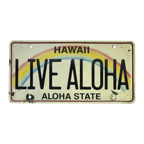 6in x 12in Vintage Hawaiian Embossed Novelty Hawaii License Plate Live Aloha