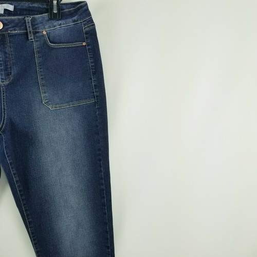 Love Fire 17 Skinny Ankle Dark Blue Wash 4-Pocket  Stretch Women's Junior Jeans - Picture 6 of 11