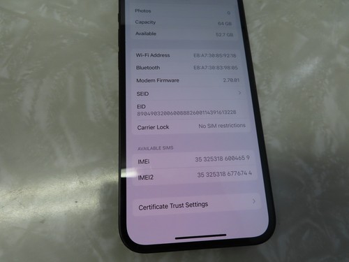 Apple Iphone 12 64GB Czarny (odblokowany) Oryginał - Dobrze używany - 98% biustonosz - Zdjęcie 2 z 7