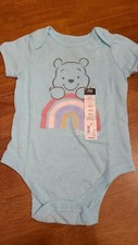 Winnie the Pooh baby girl size 18M snap under tshirt short sleeve mint green