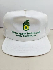 Vintage USA MADE Dubois Paper Tech Chemicals Trucker Hat Snapback Cap