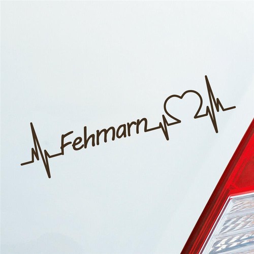 Auto Aufkleber Fehmarn Herz Puls Insel Island Ostsee Liebe Love 19x5 cm Sticker  - Bild 7 von 24