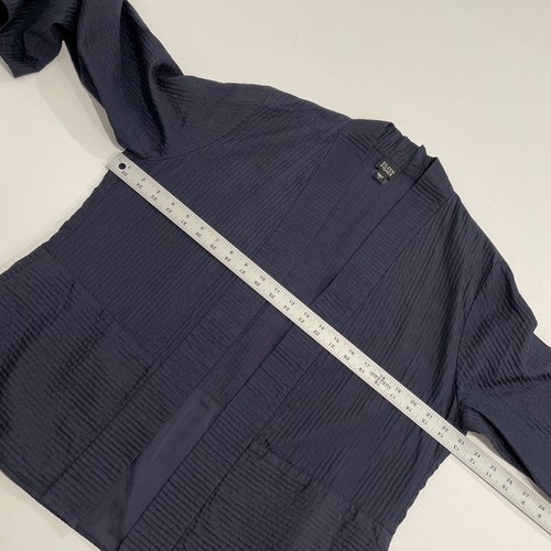 Eileen Fisher große Seiden Stepp Strickjacke Jacke dunkelblau - Bild 10 von 12
