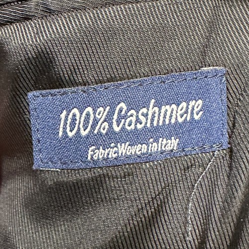 Andrew Fezza Sport Coat Blazer Mens 43L Dark Gray 100% Cashmere 3 Button Closure - Picture 5 of 12