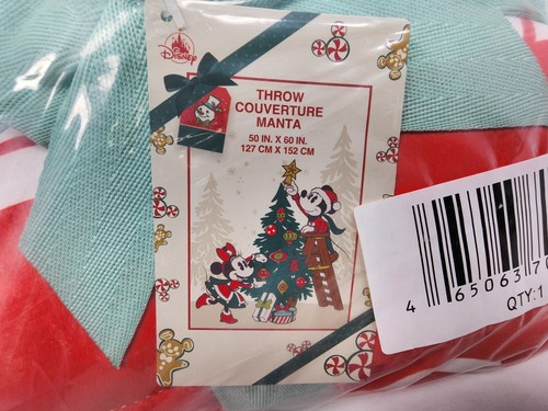 Disney Mickey Minnie Mouse Weihnachten Urlaub Sherpa Überwurf Decke 50"x 60" NEU - Bild 2 von 4
