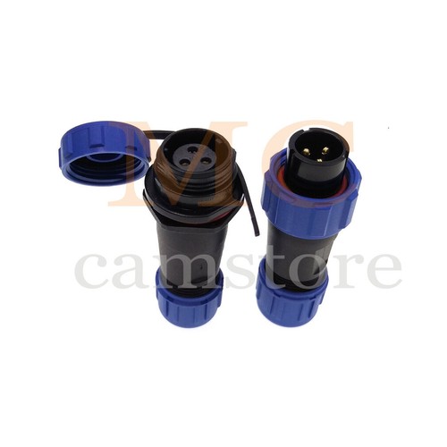 WEIPU SP13 IP68 Waterproof 3pin Plug - Socket Inline Docking Connector Aviation - Picture 8 of 8