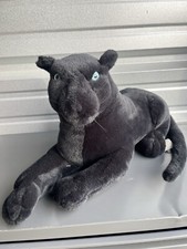 Vintage Black Panther Plush Stuffed Green Eye King Plush Realistic