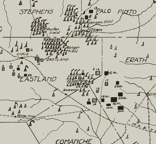 1919 Map of Oklahoma and Texas Petroleum Leases - Picture 3 of 3