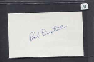 Bob-Dustal-signed-3X5-Index-Card-Tigers-1963-Debut-Flat-Rate-Ship-A1
