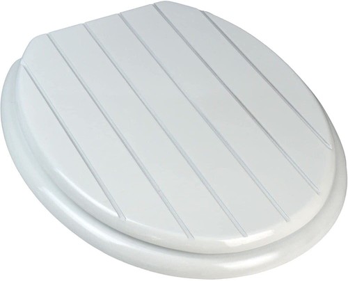 Asiento de inodoro de madera blanca tradicional estándar de 18" asiento de baño universal ovalado - Imagen 80 de 82