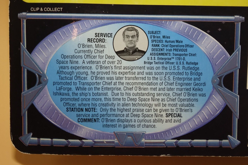 1994 Playmates Star Trek Deep Space Nine Chief Miles O'Brien Figure #6244 - Picture 6 of 7