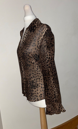 Petite ANNIE BROOKS animal print blouse, size UK 12 - Picture 2 of 4