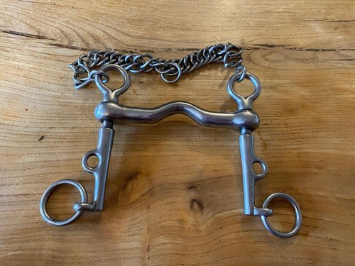 4" PORT MUND Edelstahl WEYMOUTH BIT mit PANZERKETTE - Bild 1 von 2