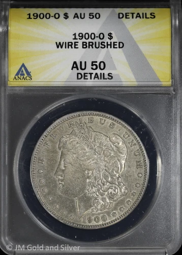 1900-O $1 Morgan Silver Dollar ANACS AU 50 Details