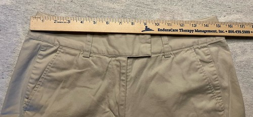 Adidas Stretch Golf Shorts Flat Front Womens Size 6 Tan Cotton/Spandex - Picture 5 of 11
